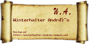 Winterhalter András névjegykártya